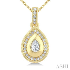 .25CTTWDM PEAR-SHAPE BOLD PD YG14K-G+CH*