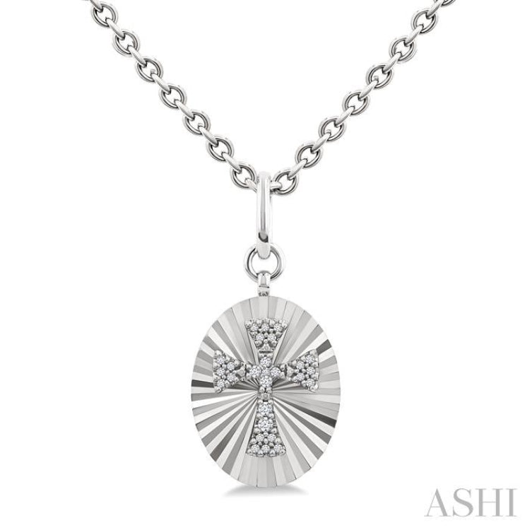 .10CTRDDM CROSS MEDALLION PD SL-S+CH*