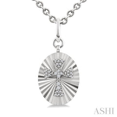 .10CTRDDM CROSS MEDALLION PD SL-S+CH*