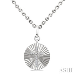 .10CTRDDM CROSS MEDALLION PD SL-S+CH*