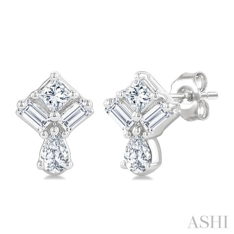 .33CTTWDM MIX FANCY SHAPE ER WG 14K-G*