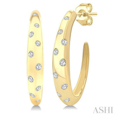 .20CTRDDM MOSAIC HALF HOOP ER YG 10K-G*