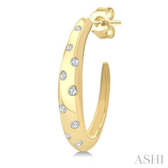 .20CTRDDM MOSAIC HALF HOOP ER YG 10K-G*