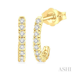 .25CTRDDM PETITE HALF HOOP ER YG 10K-G*