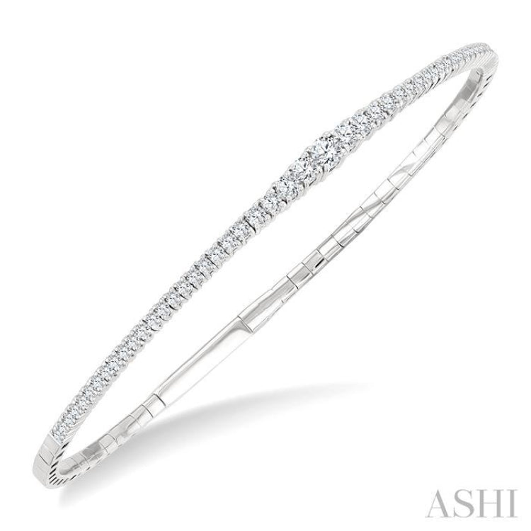 1.00CTRDDM GRADUATEDFLEX BANGLE WG14K-G