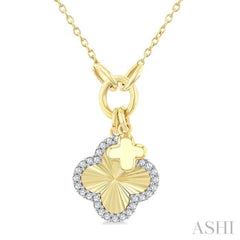 .15CTRDDM CLOVER CHARM PD YW 10K-G+CH*