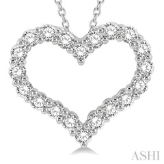 1.00CTRDDM HEART PENDANT WG 14K-H+CH*
