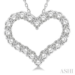 .75CTRDDM HEART PENDANT WG 14K-H+CH*