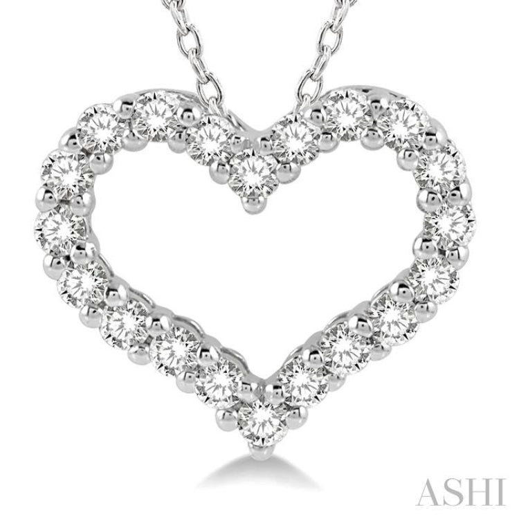 .50CTRDDM HEART PENDANT WG 14K-H+CH*