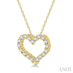 .50CTRDDM HEART PENDANT YG 14K-H+CH*