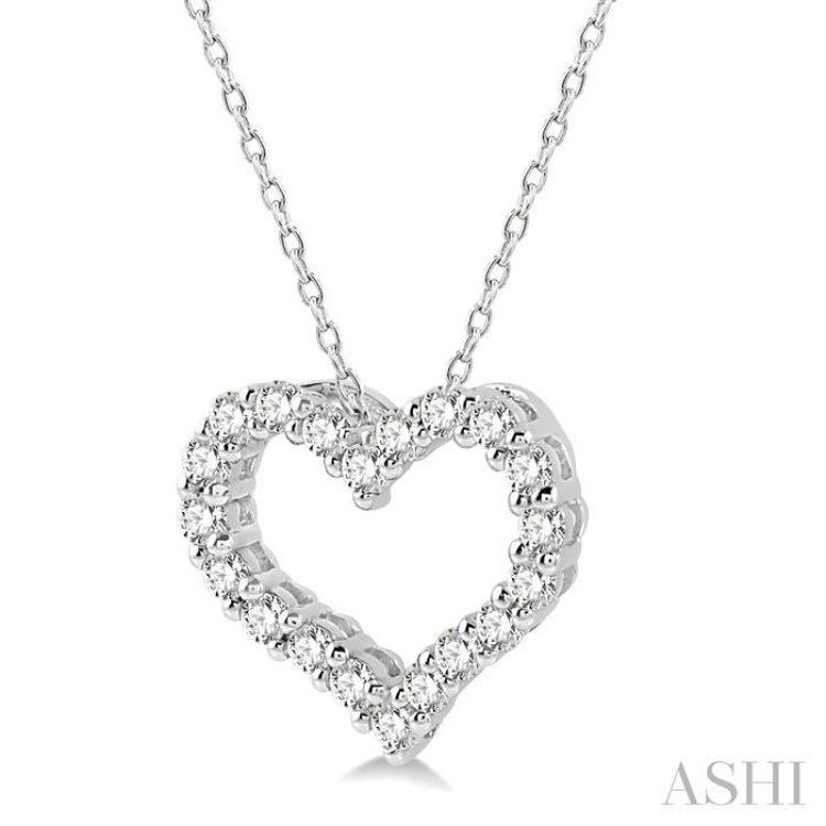 .25CTRDDM HEART PENDANT WG 14K-H+CH*