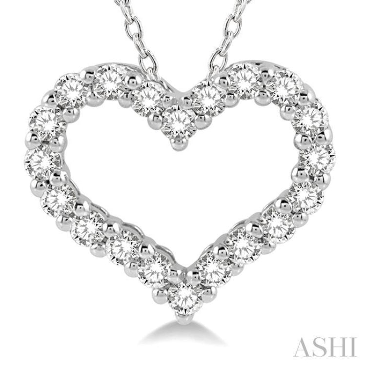 .25CTRDDM HEART PENDANT WG 14K-H+CH*