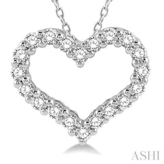 .25CTRDDM HEART PENDANT WG 14K-H+CH*