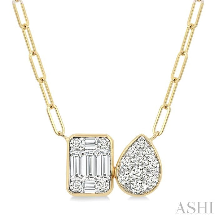.55CTTWDM 'LOVEB' OC/PR 2ST NK YW 14K-G