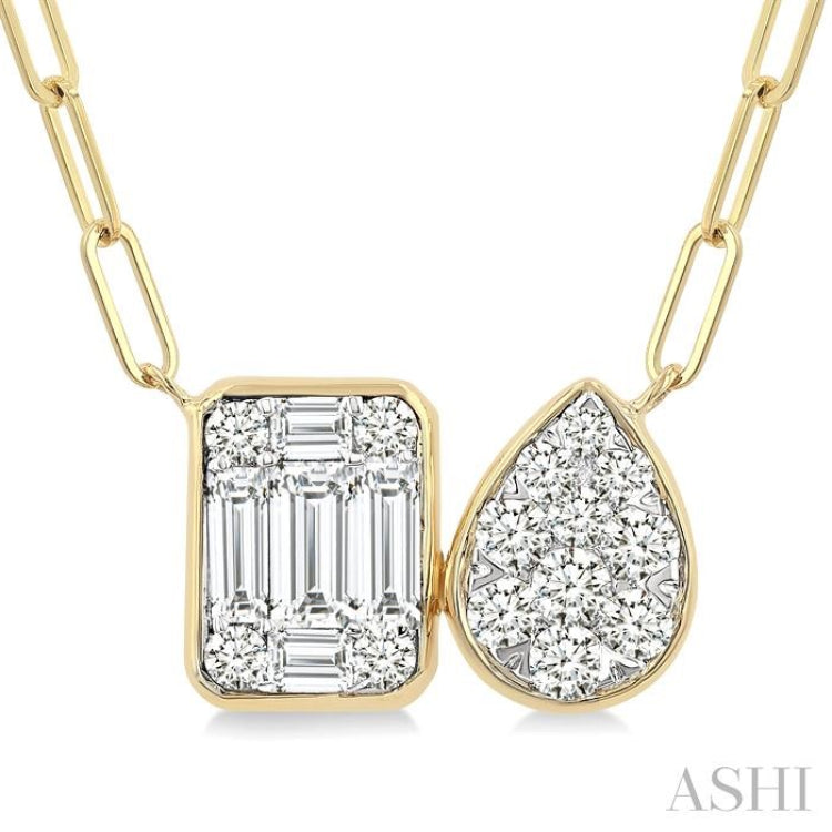 .55CTTWDM 'LOVEB' OC/PR 2ST NK YW 14K-G
