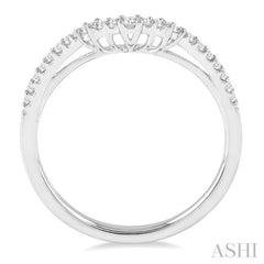 1/5 Ctw Round Cut Diamond Wedding Band in 14K White Gold