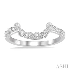 1/4 Ctw Round Cut Diamond Wedding Band in 14K White Gold