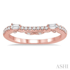 1/3 Ctw Round Cut Diamond Wedding Band in 14K Rose Gold