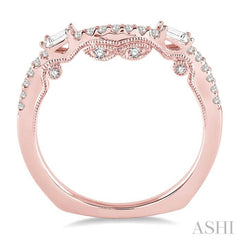 1/3 Ctw Round Cut Diamond Wedding Band in 14K Rose Gold