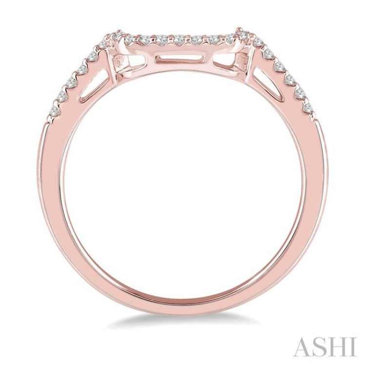 1/5 Ctw Round Cut Diamond Wedding Band in 14K Rose Gold