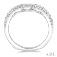 1/4 Ctw Round Cut Diamond Wedding Band in 14K White Gold