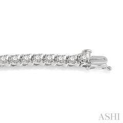4 Ctw Round Cut Diamond Tennis Tulip Bracelet in 14K White Gold