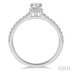 1/4 Ctw Semi-Mount Diamond Engagement Ring in 14K White Gold