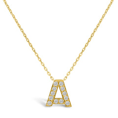 Letter Of Mine, Let It Shine/ CZ- A/ Gold Plated Necklace
