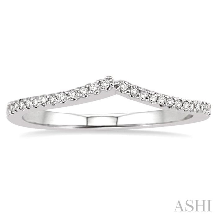 1/5 Ctw Round Diamond Wedding Band in 14K White Gold