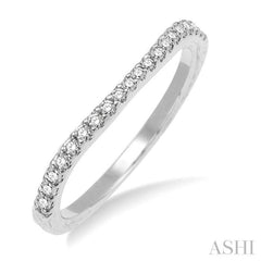 1/5 Ctw Round Cut Diamond Wedding Band in 14K White Gold