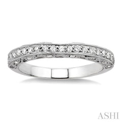 3/8 Ctw Round Cut Diamond Matching Wedding Band in 14K White Gold