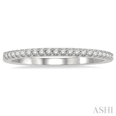 1/5 Ctw Round Cut Diamond Wedding Band in 14K White Gold