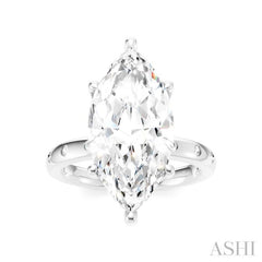 1/5 Ctw Akari Marquise Shape Round Cut Diamond Semi-Mount Engagement Ring in 14K White Gold