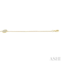 1/6 Ctw Petite Circular Disc Round Cut Diamond Fashion Bracelet in 10K Yellow Gold