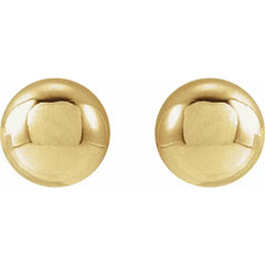14k Yellow Gold Ball Earrings