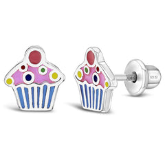 Cherry on Top Cupcake Child Earrings