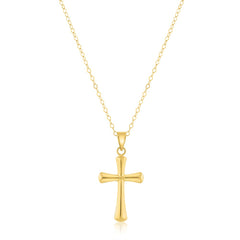 14K Yellow, Gold Filled (14/20) Puffed Cross Pendant