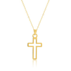 14K Yellow, Gold Filled (14/20) Cut-out Cross Pendant