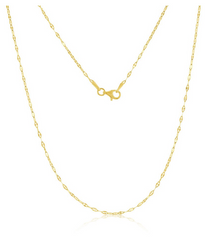 14K Yellow Gold Diamond-Cut Linked Mirror Chain