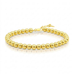 14K Yellow, Gold Filled (14/20) 5mm Beaded Bracelet