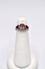 14k Yellow Gold and Amethyst Ring