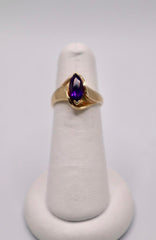 10k Yellow Gold and Amethyst Ring