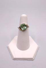 10k Yellow Gold and Green Topaz Ring