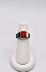 Sterling Silver and Multi-colored Stone Ring