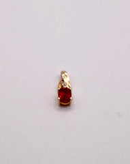 14k Yellow Gold Ruby and Diamond Pendant