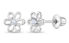 Spring Cubic Zirconia Flower Child Earrings