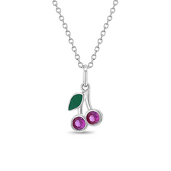 Glittering Cherries Pendant For Girls