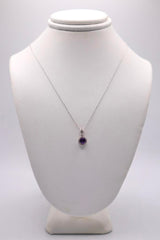 14kw Amethyst and Diamond Necklace