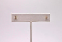 14k Yellow Gold and Natural Diamond Earrings approx. 1/5 cttw