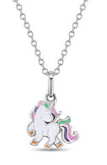 Fancy Unicorn Girls Pendant Necklace